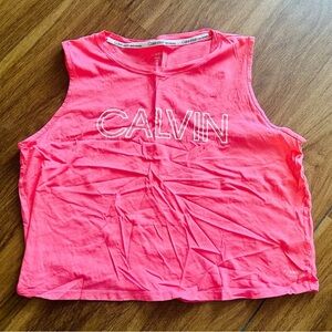 Calvin Klein Vibrant Pink Crop Tank